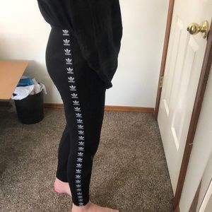 Black and white Adidas leggings
